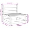 vidaXL Garden Sofas Armless 2 pcs 70x70x67 cm Solid Wood Pine