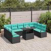 vidaXL Garden Sofa Set Manual 10 pcs Black and blue 100 x 55 x 73 cm