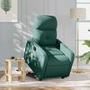 vidaXL Electric Stand up Massage Recliner Chair Dark Green Fabric