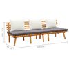 vidaXL Garden Day Bed 200x65 cm Solid Wood Acacia