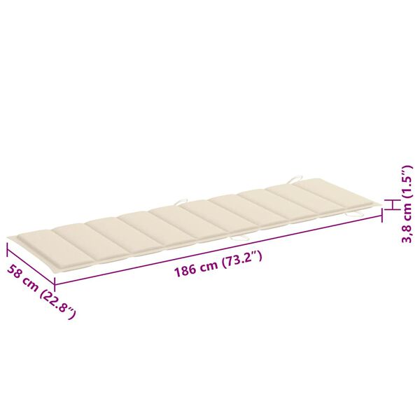 vidaXL Sun Loungers 2 pcs with Cushions Solid Wood Acacia