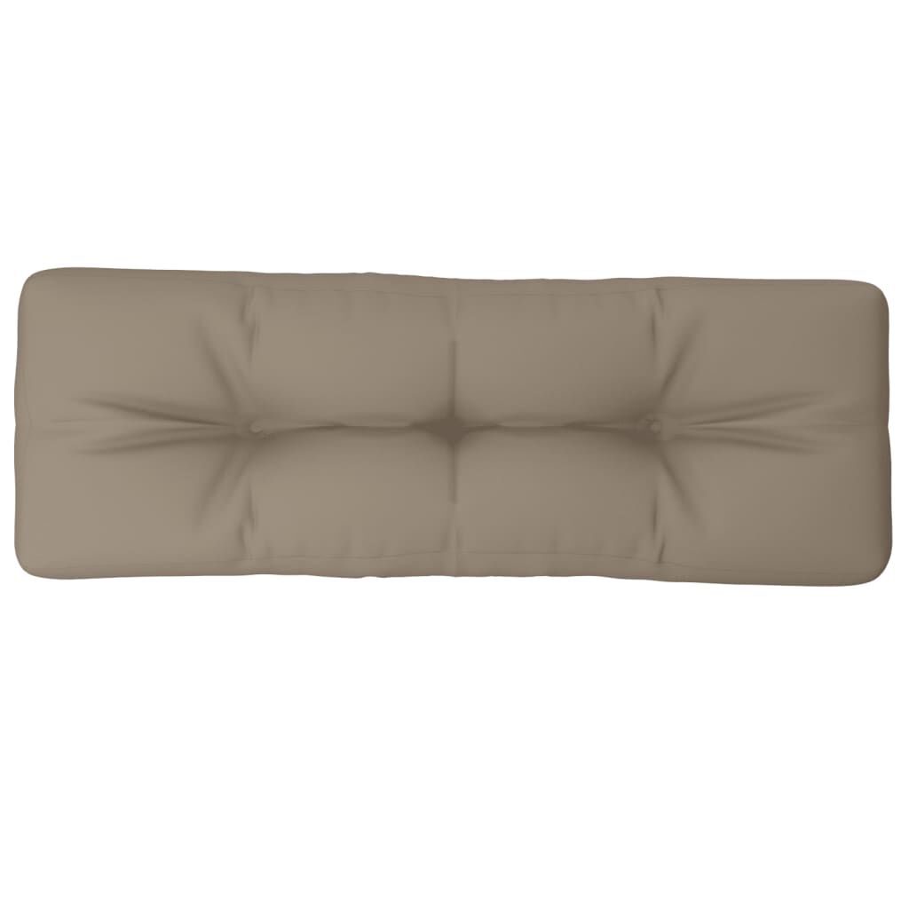 vidaXL Pallet Cushion Taupe 120x40x12 cm Fabric