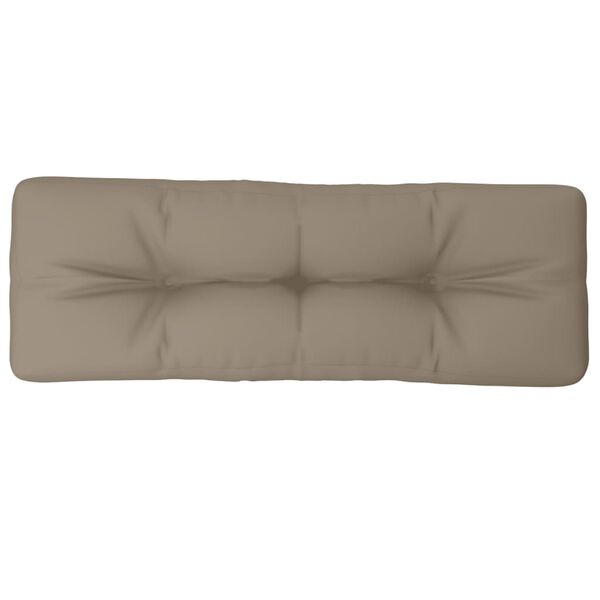 vidaXL Pallet Cushion Taupe 120x40x12 cm Fabric