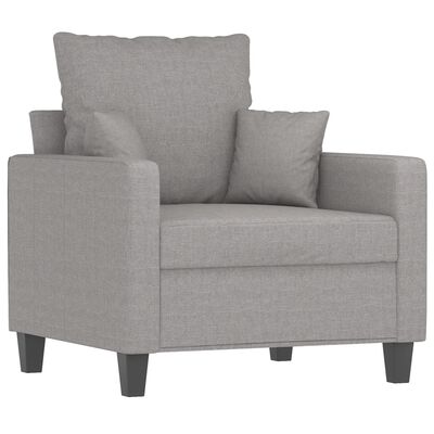 vidaXL Sofa Chair Light Grey 60 cm Fabric