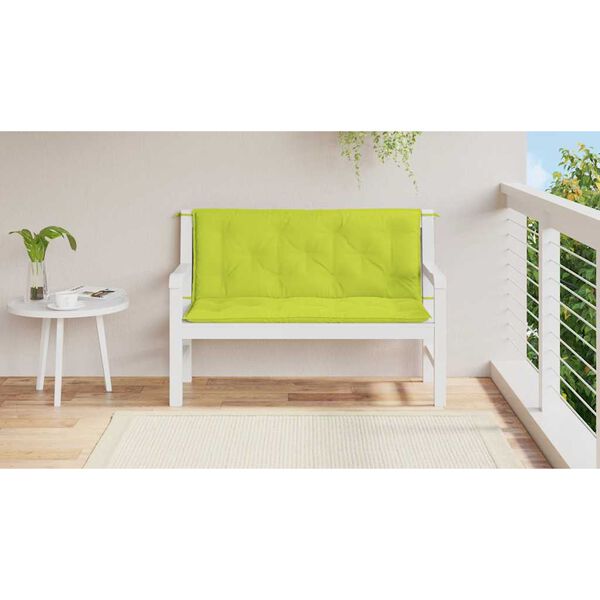 vidaXL Garden Bench Cushion Bright Green 120x(50+50)x7cm Oxford Fabric