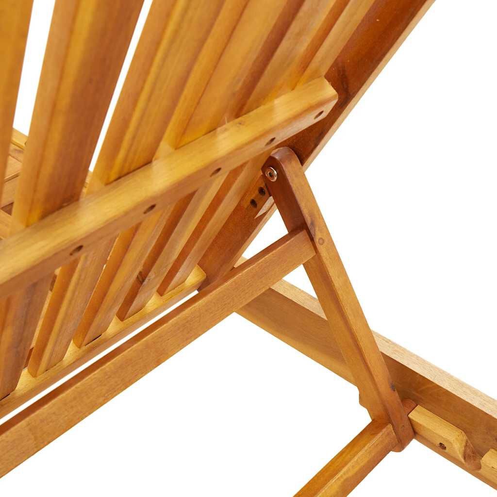vidaXL Sun Loungers 2 pcs with Table Solid Wood Acacia