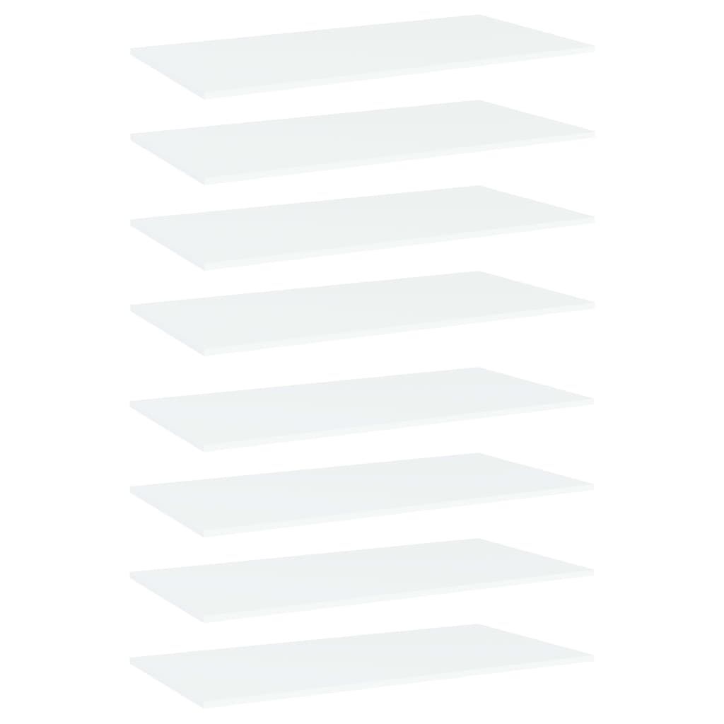 vidaXL Bookshelf Boards 8 pcs White 80x30x1.5 cm Engineered Wood