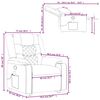 vidaXL Stand up Massage Recliner Chair Dark Grey Fabric