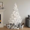 vidaXL Artificial Pre-lit Christmas Tree with Thick Branches White 180 cm