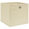 vidaXL Storage Boxes 4 pcs Cream 32x32x32 cm Fabric
