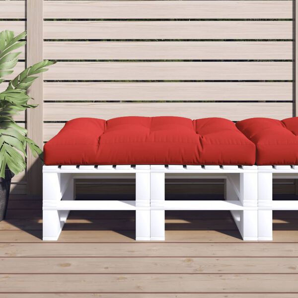 vidaXL Pallet Cushion Red 120x80x12 cm Fabric