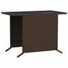 vidaXL 3 Piece Bistro Set with Cushions Brown Poly Rattan