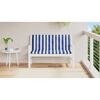 vidaXL Garden Bench Cushions 2pcs Blue&White Stripe 120x50x7cm Fabric