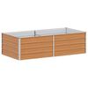 vidaXL Garden Raised Bed 160x80x45 cm Galvanized Steel Silver