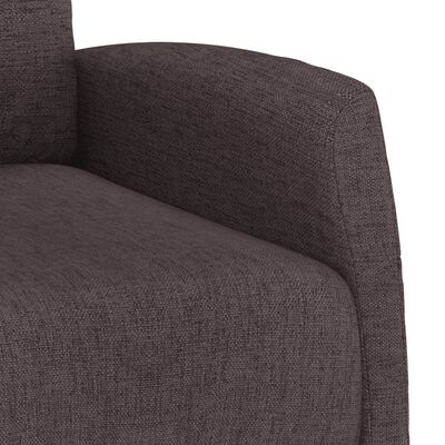 vidaXL Massage Chair Dark Brown Fabric