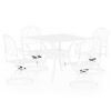 vidaXL 5 Piece Bistro Set Cast Aluminium White