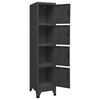 vidaXL Locker Cabinet Anthracite 38x45x180 cm Steel