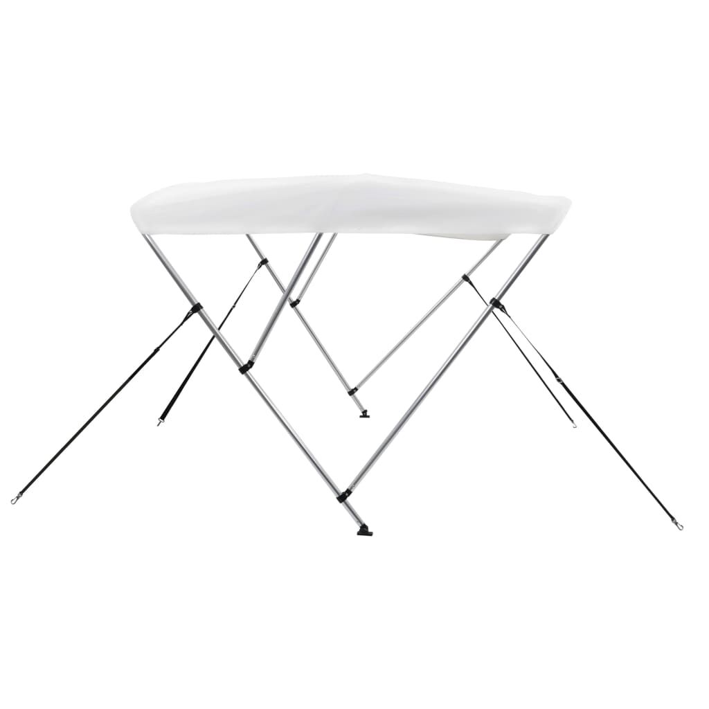 vidaXL 3 Bow Bimini Top White 183x140x137 cm