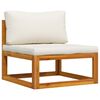 vidaXL 2 Piece Garden Sofa Set with Cushion Solid Acacia Wood