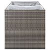 vidaXL Garden Planter Grey 157x80x80 cm Poly Rattan