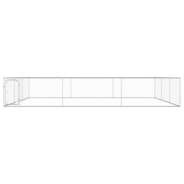 vidaXL Outdoor Dog Kennel Galvanised Steel 6x6x1 m