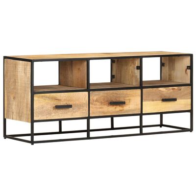 vidaXL TV Cabinet 110x30x45 cm Rough Mango Wood