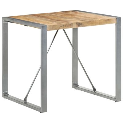 vidaXL Dining Table 80x80x75 cm Rough Mango Wood