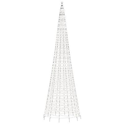 vidaXL Christmas Tree Light on Flagpole 1534 LEDs Cold White 500 cm