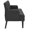 vidaXL Bench with Backrest Black 112x65.5x75 cm Faux Leather