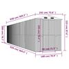 vidaXL Garden Shed Dark Brown 192x938x223 cm Galvanised Steel