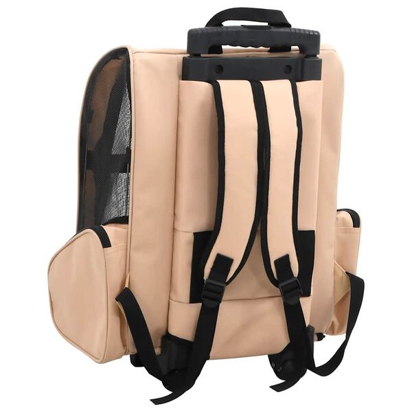 vidaXL Foldable Multipurpose Pet Trolley Beige
