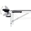 vidaXL 3-Zone Foldable Massage Table Aluminium Black and White