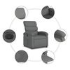 vidaXL Electric Recliner Chair Dark Grey Fabric