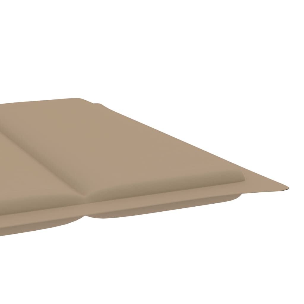 vidaXL Rocking Sun Lounger with Cushion Solid Teak Wood