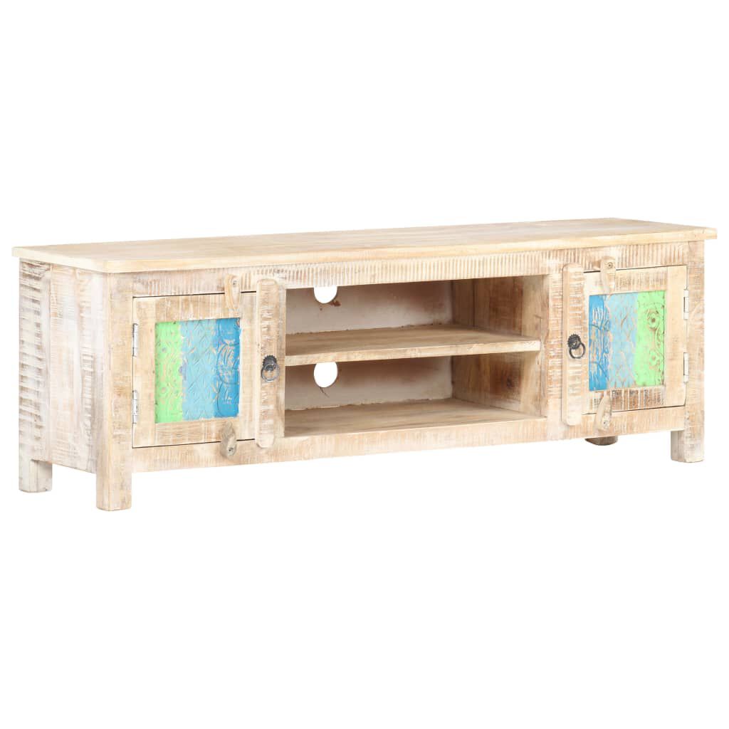 vidaXL TV Cabinet 120x30x40 cm Rough Acacia Wood