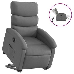 vidaXL Electric Stand up Recliner Chair Dark Grey Fabric