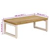 vidaXL Coffee Table 100x50x35 cm Solid Mango Wood and Steel
