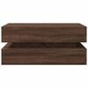 vidaXL Coffee Table with LED Lights Brown Oak 90x50x40 cm