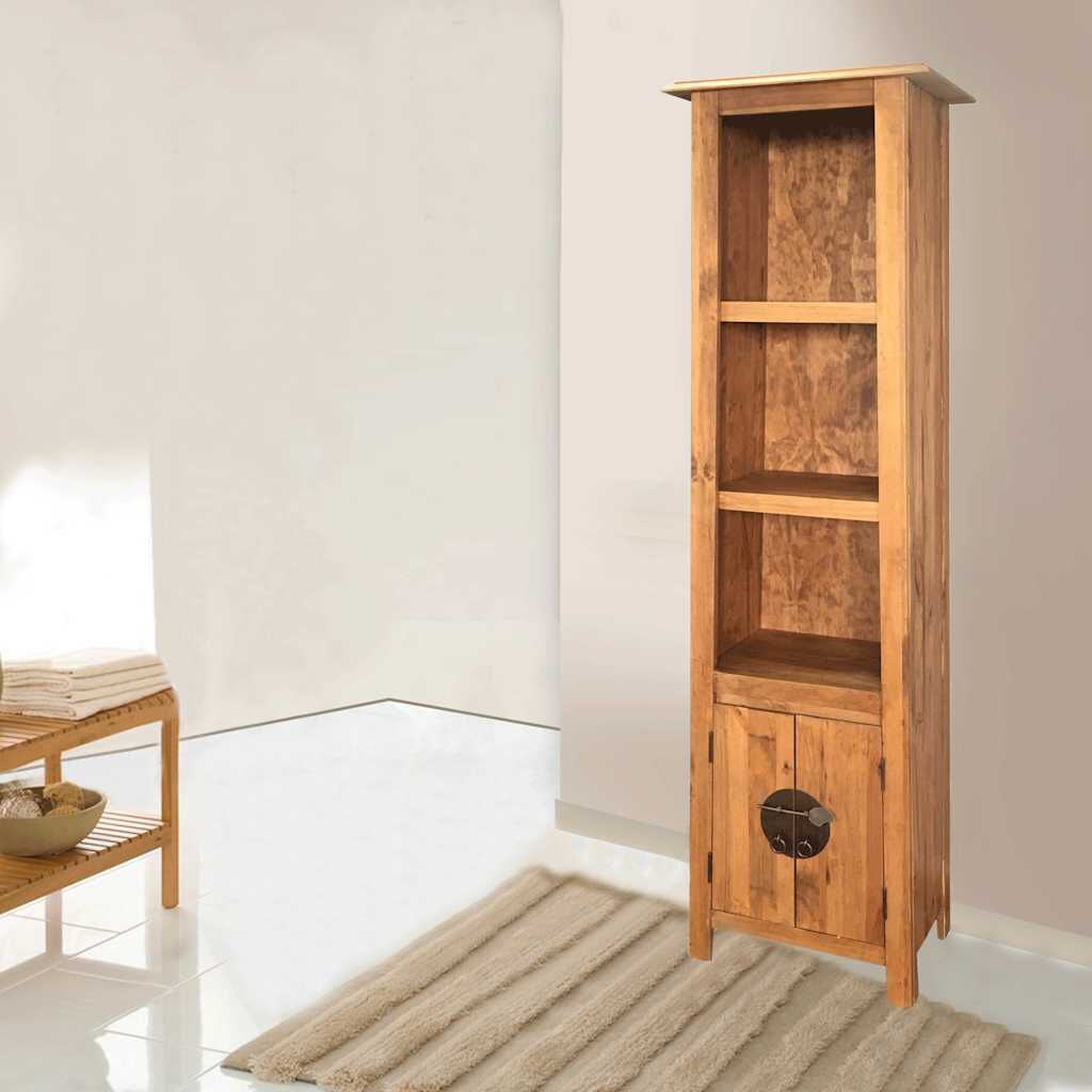 vidaXL Freestanding Bathroom Cabinet Solid Pinewood 48x32x170 cm