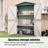 vidaXL Garden Shed Green 116x45x175 cm Galvanised Steel