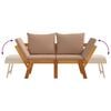 vidaXL Garden Bench with Cushions 2-in-1 Solid Wood Acacia