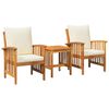 vidaXL Garden Sofa Set 3 pcs Oil Natural Solid Acacia Wood