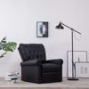 vidaXL Reclining Chair Black Faux Leather