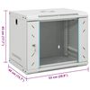 vidaXL 9U Wall Mounted Network Cabinet 19" IP20 53x40x45 cm