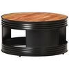 vidaXL Coffee Table Black 68x68x36 cm Solid Acacia Wood