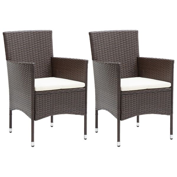 vidaXL 3 Piece Garden Dining Set Brown