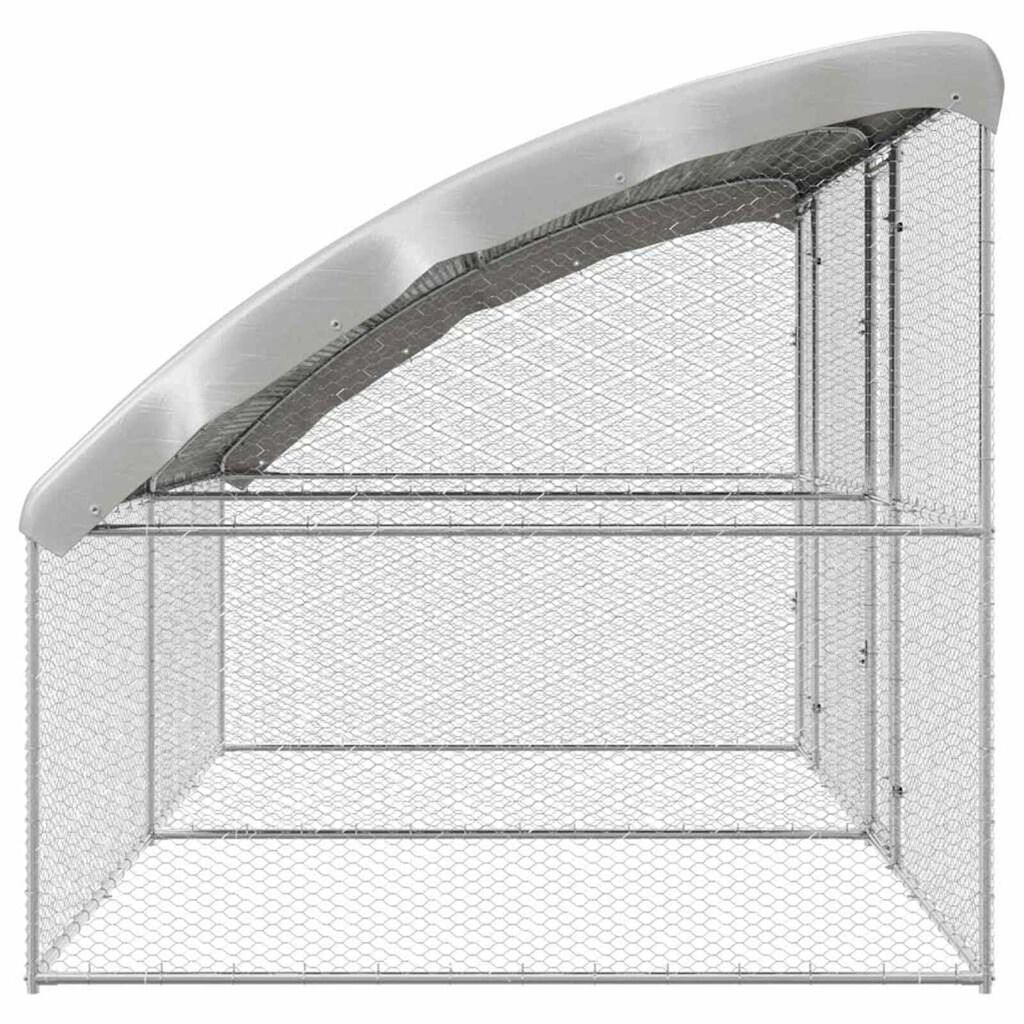 vidaXL Chicken Cage Silver 400 x 200 x 198.5 cm Galvanised steel