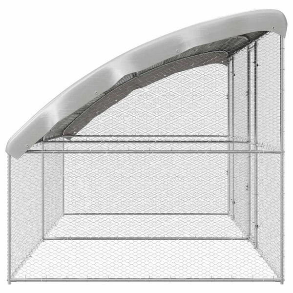 vidaXL Chicken Cage Silver 400 x 200 x 198.5 cm Galvanised steel