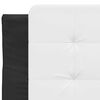 vidaXL Bed Frame without Mattress "Zadar" Black and White 100x203 cm Faux Leather