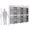 vidaXL Room Divider 6 Panels Beige Poly Rattan